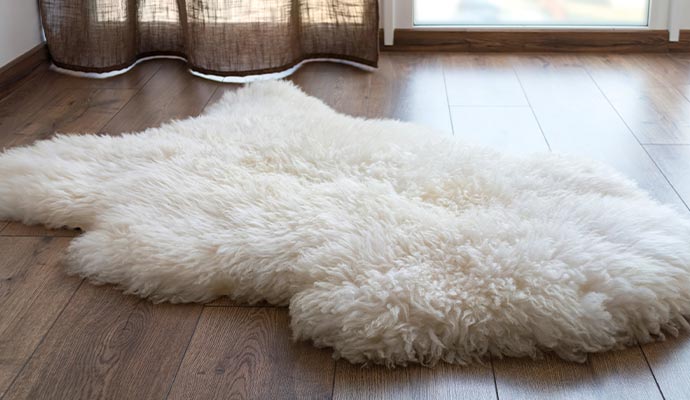 Can a sheepskin rug be washed?